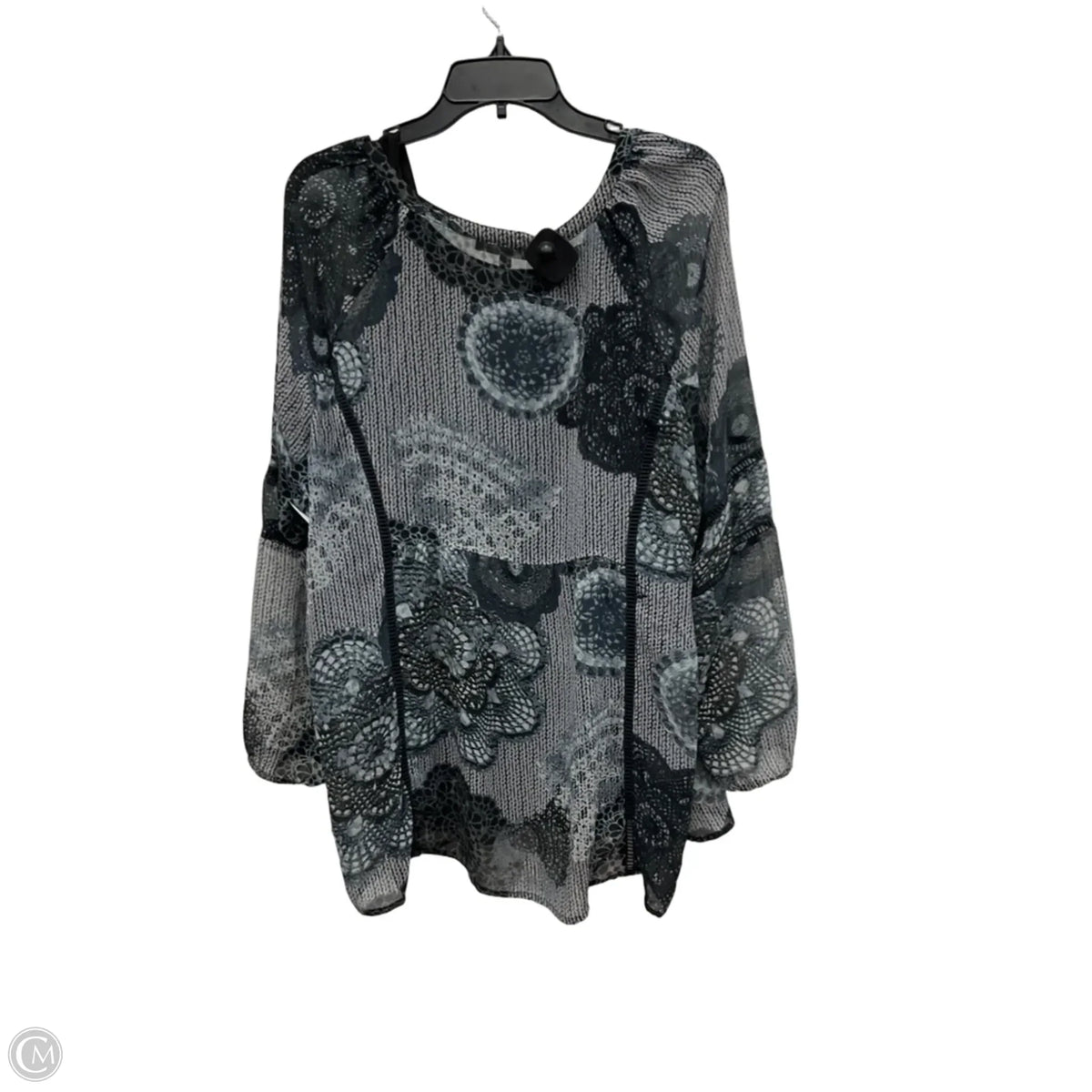Top Long Sleeve By Daniel Rainn In Blue, Size: 3x