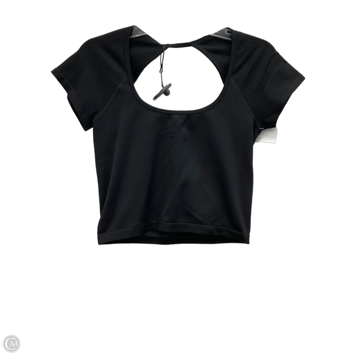 Athletic Top Short Sleeve By Athleta In Black, Size: L