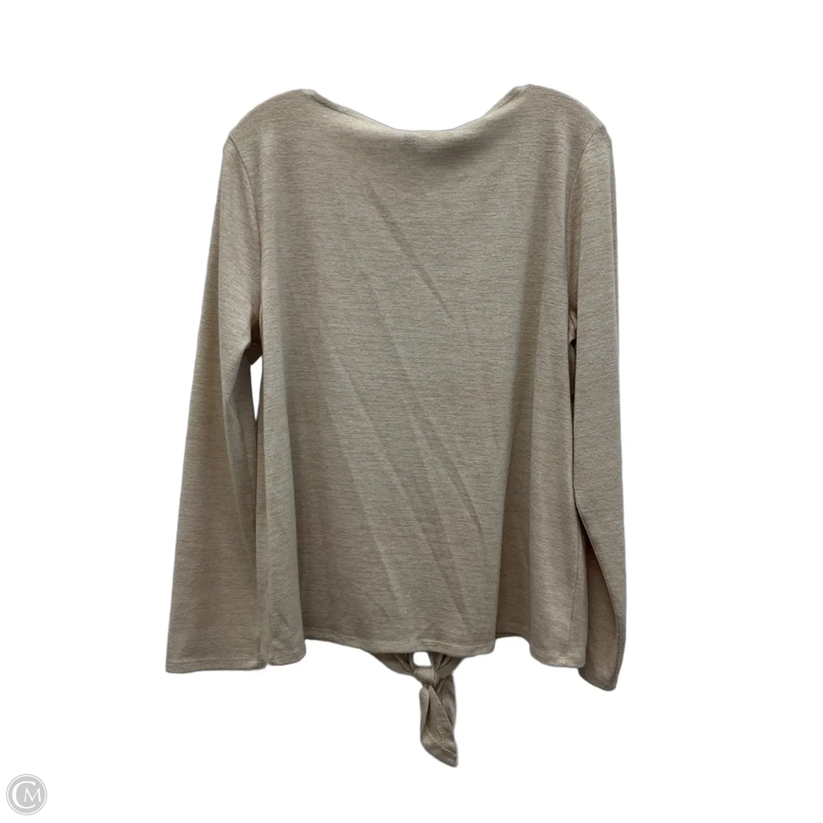 Top Long Sleeve By Talbots In Tan, Size: L