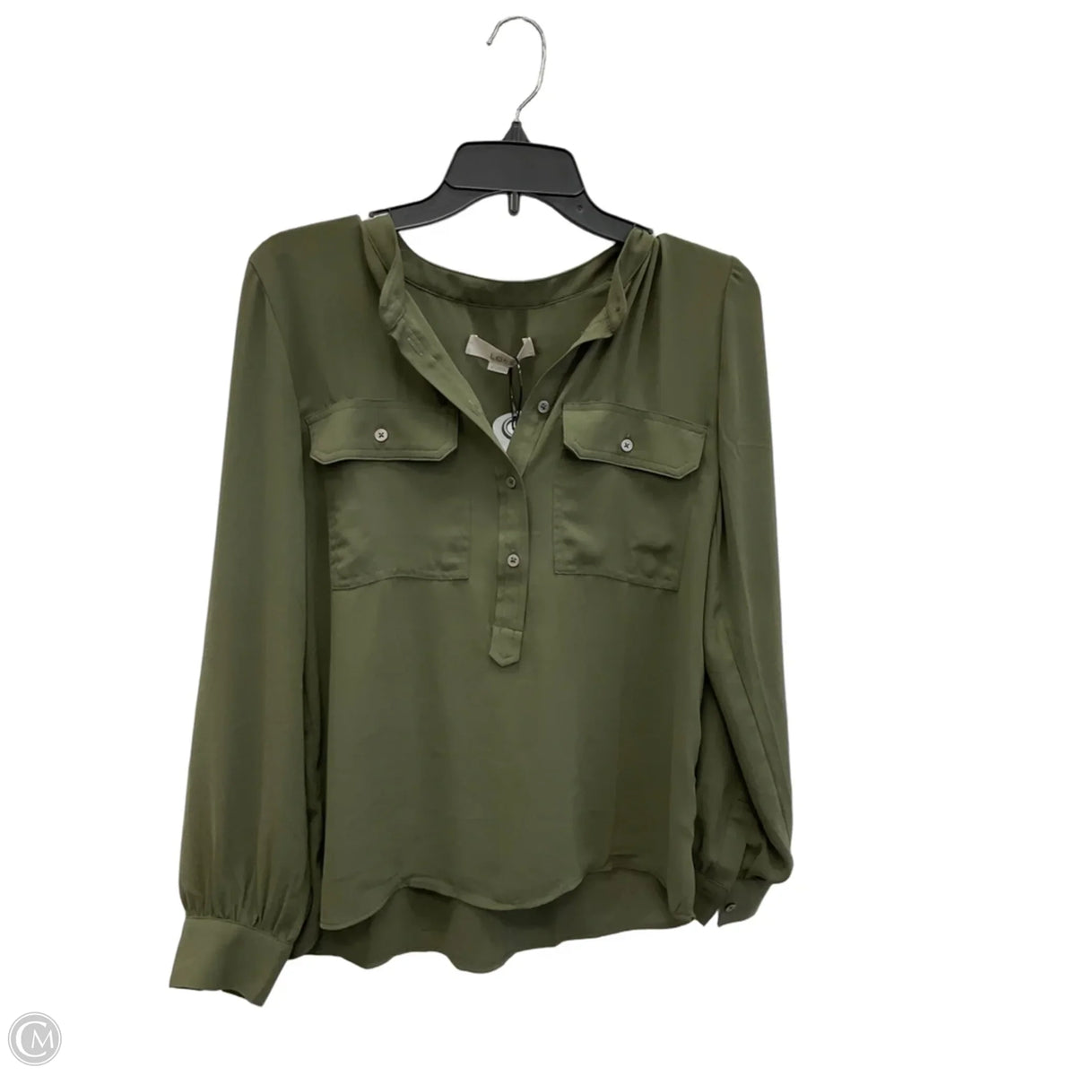Top Long Sleeve By Loft In Green, Size: S