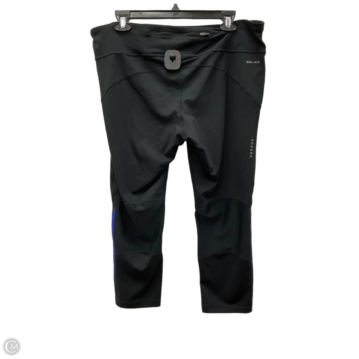 Athletic Capris By Nike In Black & Blue, Size: 1x