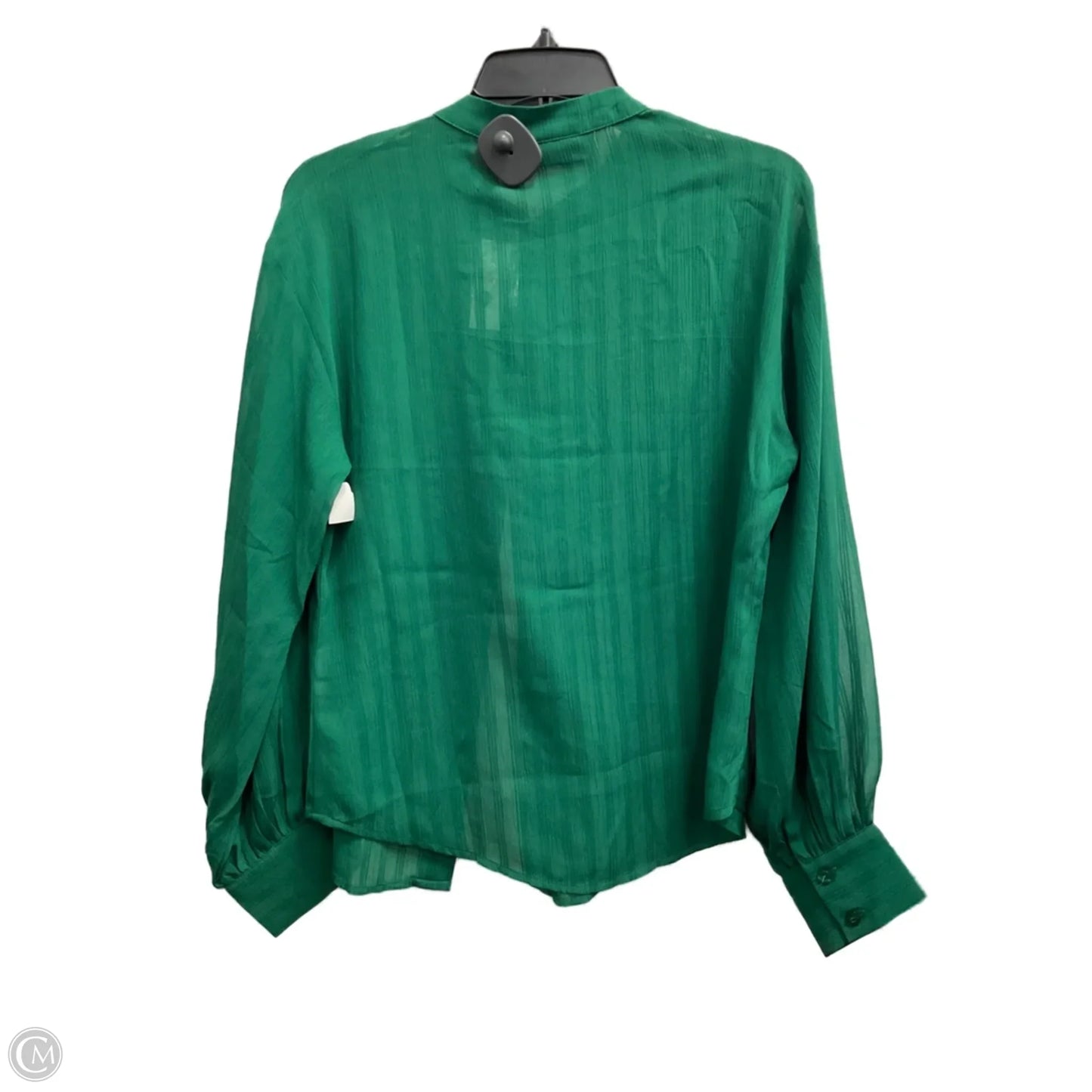 Blouse Long Sleeve By New York And Co In Green, Size: S