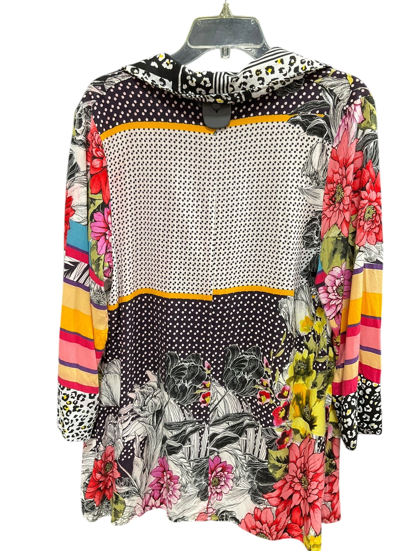 Blouse Long Sleeve By Adore In Multi-colored, Size: Xl