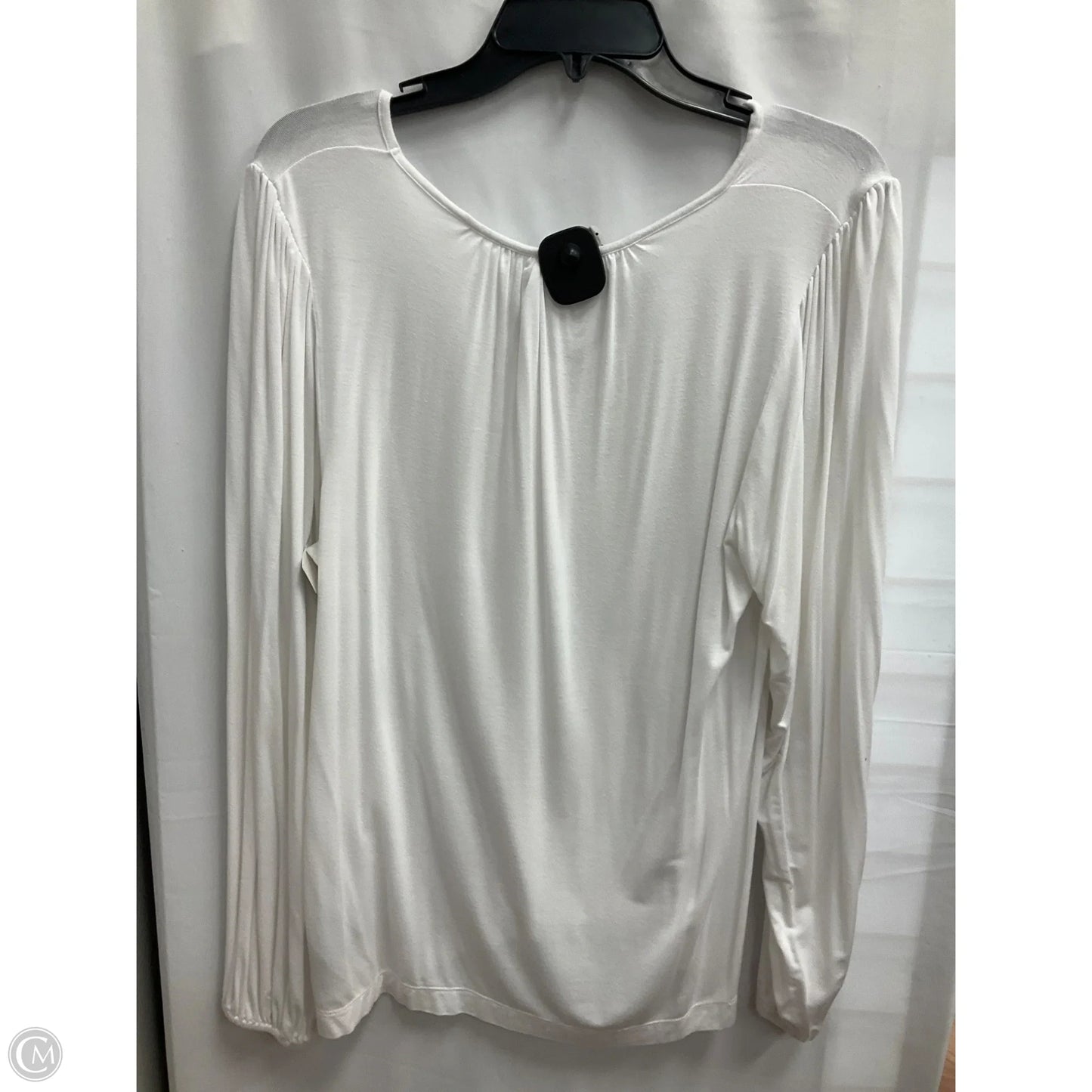 Top Long Sleeve By Gap In White, Size: M
