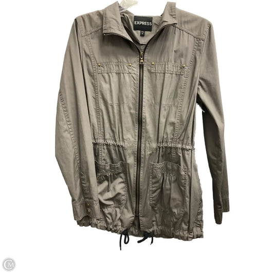 Jacket Utility By Express In Brown, Size: S