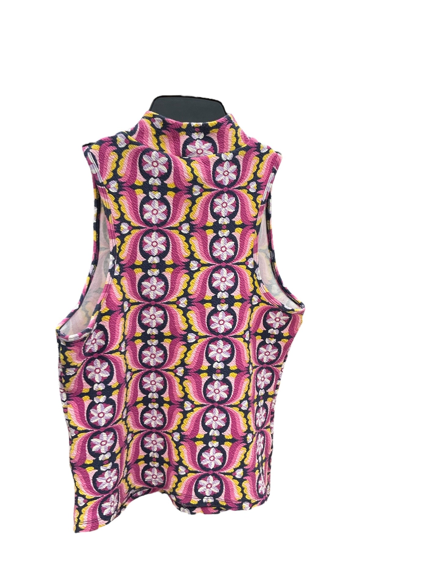 Top Sleeveless By Maeve In Purple & Yellow, Size: S