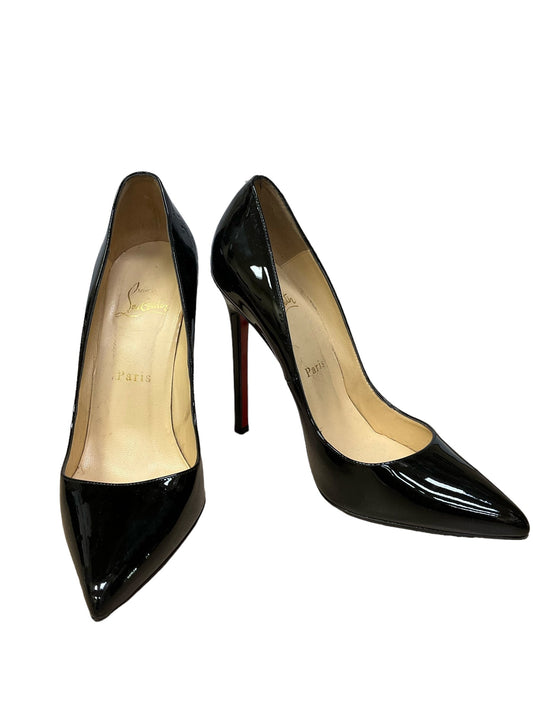 Shoes Luxury Designer By Christian Louboutin In Black, Size: 8.5