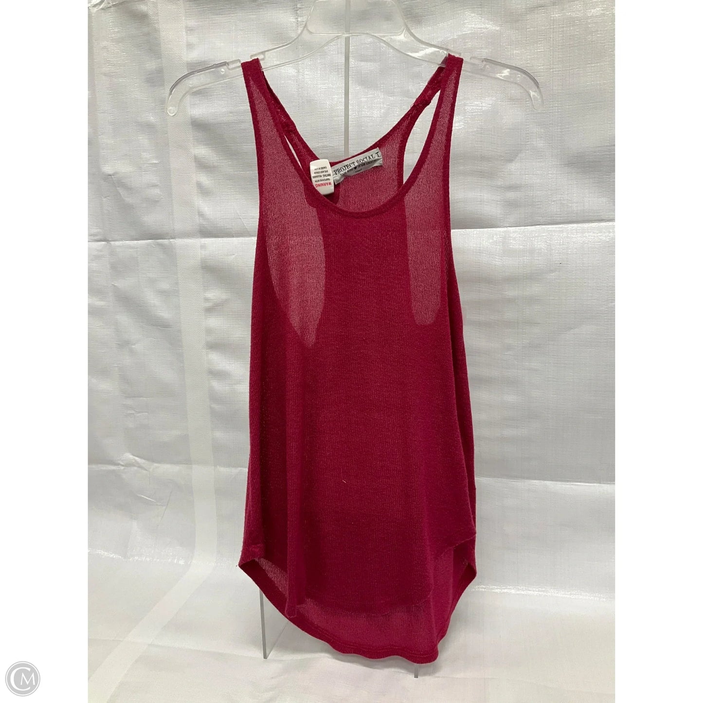 Top Sleeveless By Project Social Tee In Pink, Size: Xs