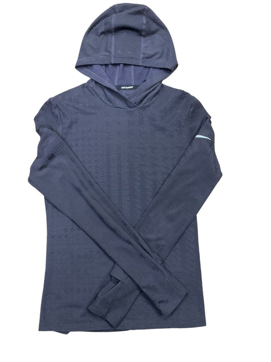 Athletic Sweatshirt Hoodie By Nike In Blue, Size: S