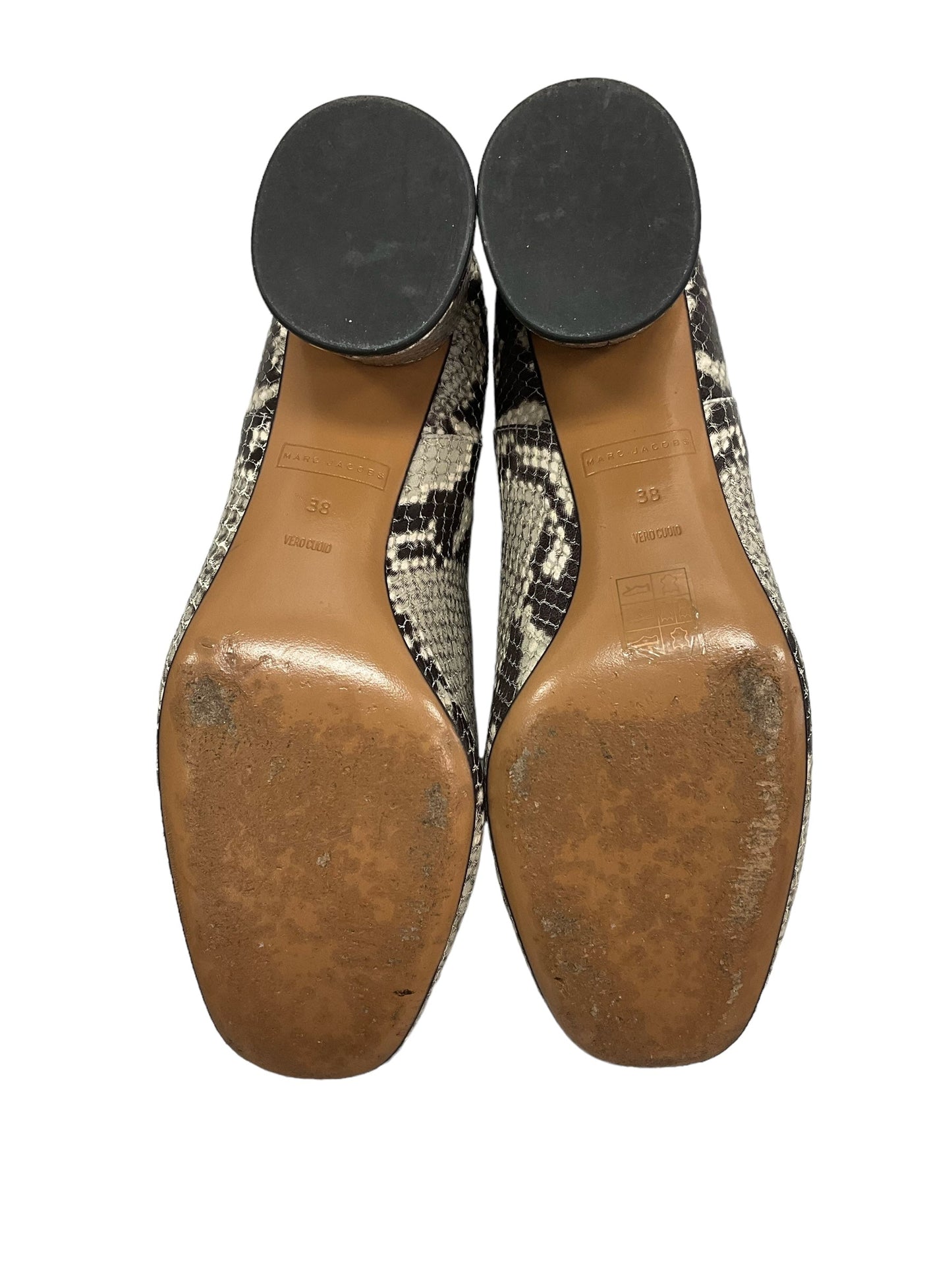 Snakeskin Print Boots Luxury Designer Marc Jacobs, Size 8
