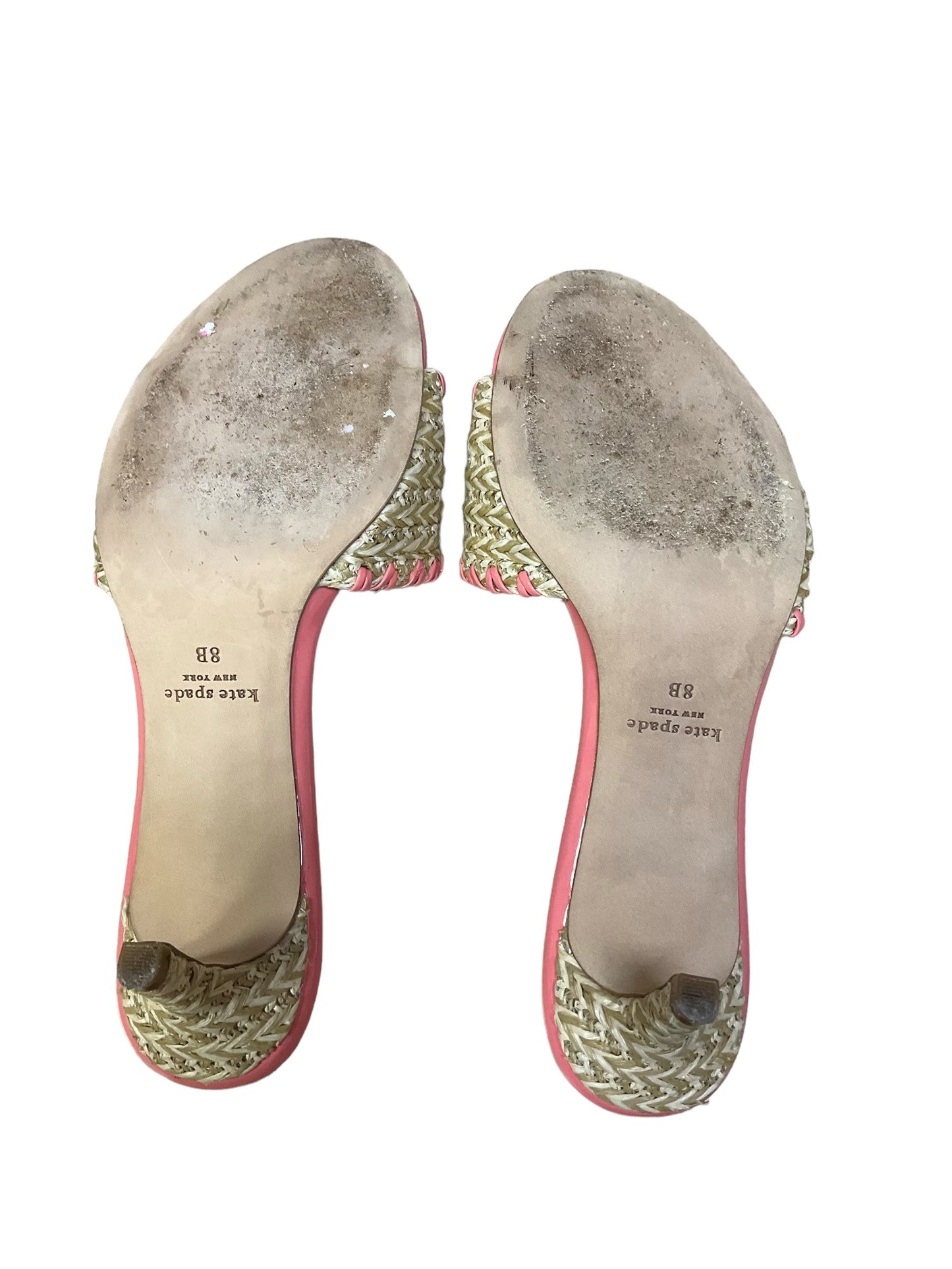 Coral Sandals Designer Kate Spade, Size 8