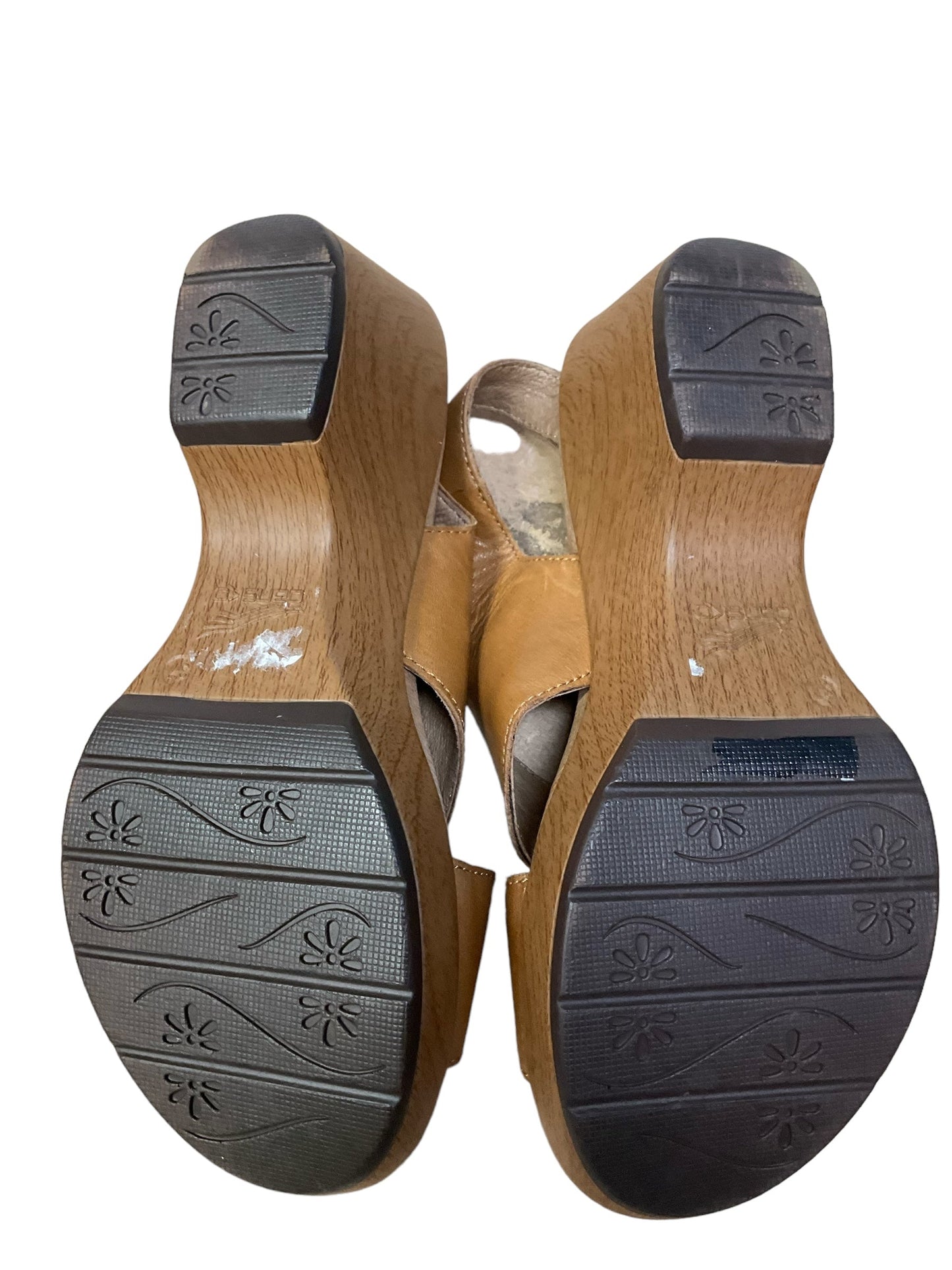 Brown Sandals Heels Block Dansko, Size 7