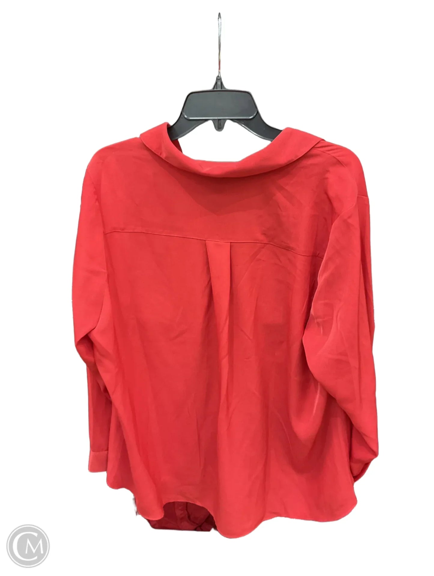 Blouse Long Sleeve By 41 Hawthorn In Red, Size: 2x