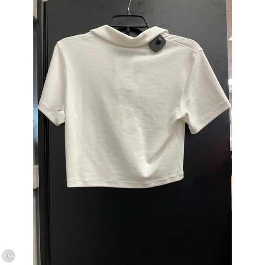 Athletic Top Short Sleeve By Nike In White, Size: M