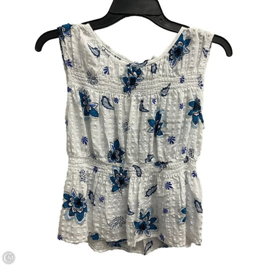 Top Sleeveless By Loft In White, Size: S