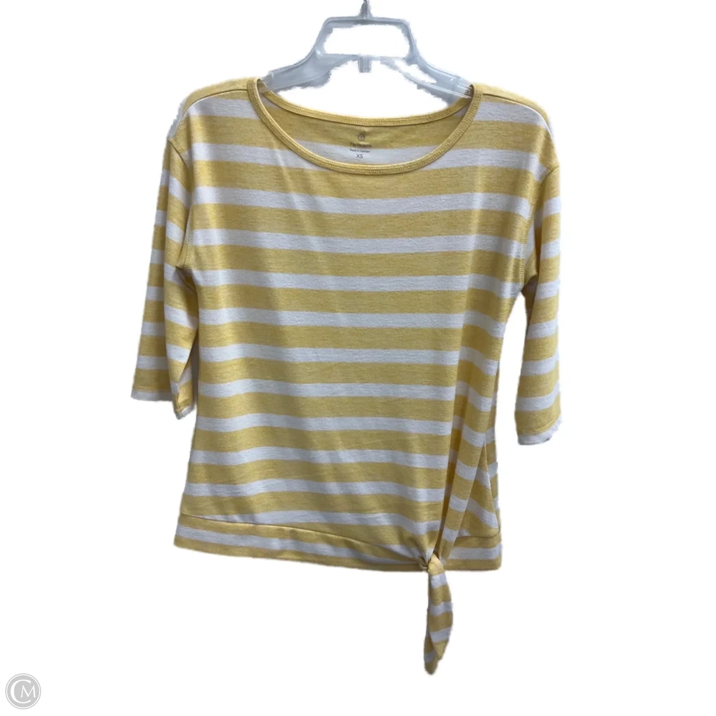 Top 3/4 Sleeve By Talbots In Striped Pattern, Size: Xs