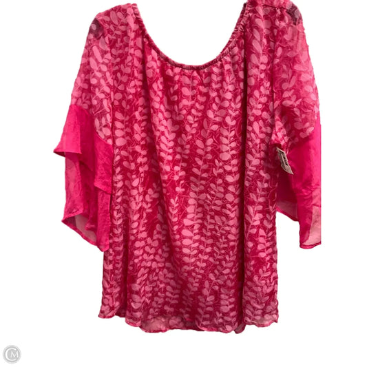 Top 3/4 Sleeve By Ethyl In Pink, Size: Xl