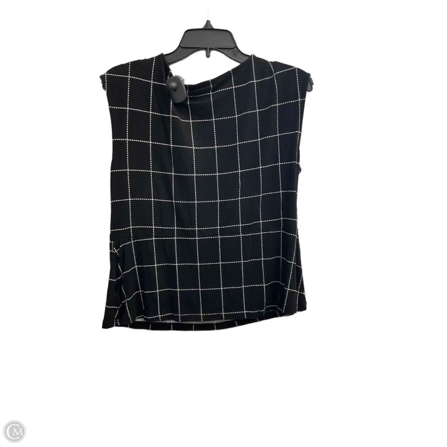 Top Sleeveless By Liz Claiborne In Black & White, Size: M