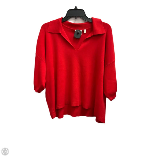 Top Short Sleeve By Cyrus Knits In Red, Size: Xl