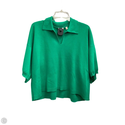 Top Short Sleeve By Cyrus Knits In Green, Size: Xl