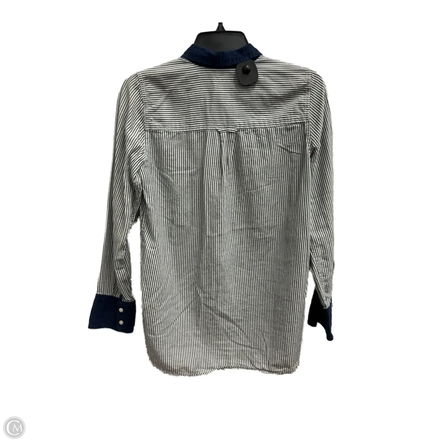 Blouse Long Sleeve By J. Crew In Striped Pattern, Size: 2