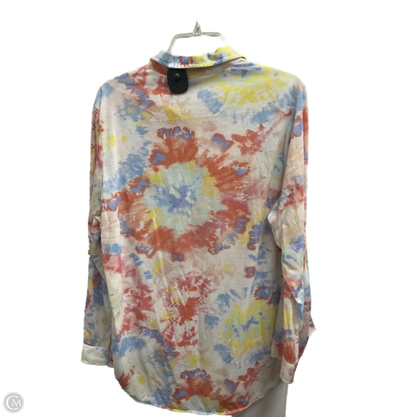 Top Long Sleeve By Clothes Mentor In Tie Dye Print, Size: 1x