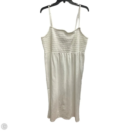 Dress Casual Midi By Old Navy In White, Size: Xl