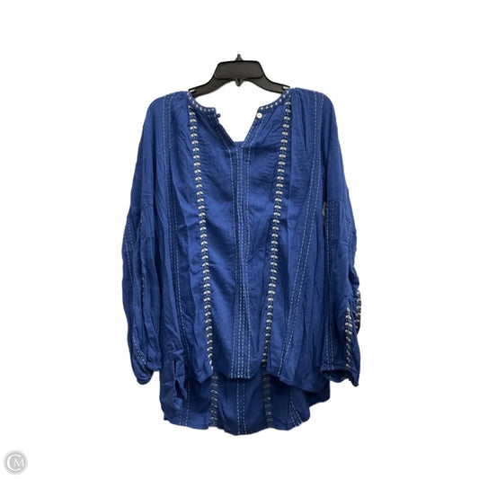Top Long Sleeve By J. Jill In Blue, Size: L