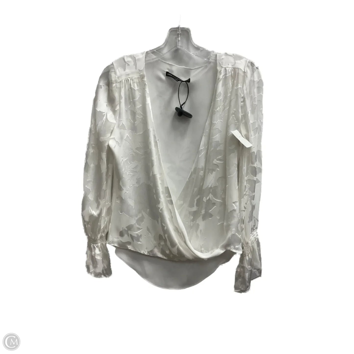 Top Long Sleeve By White House Black Market In White, Size: 0p