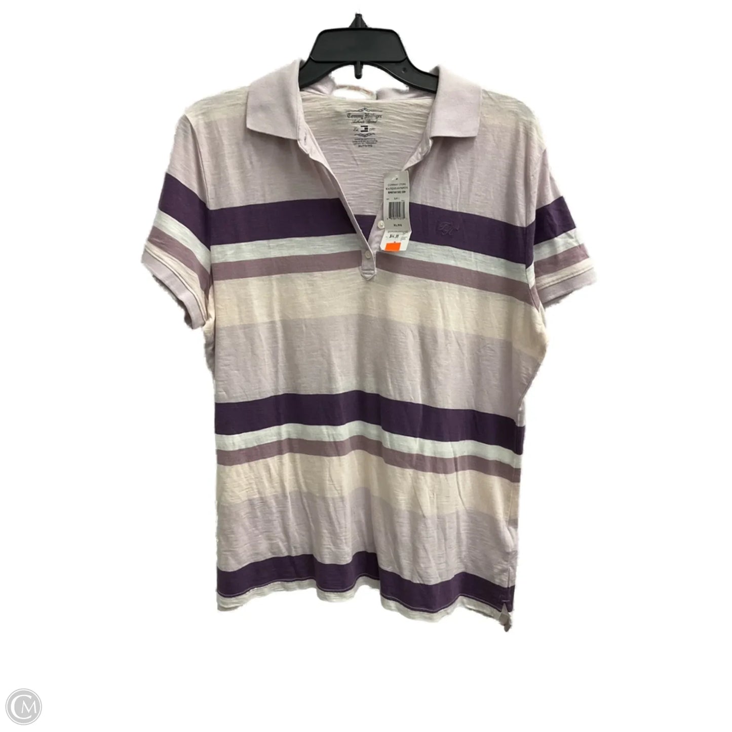 Top Short Sleeve By Tommy Hilfiger In Striped Pattern, Size: Xl