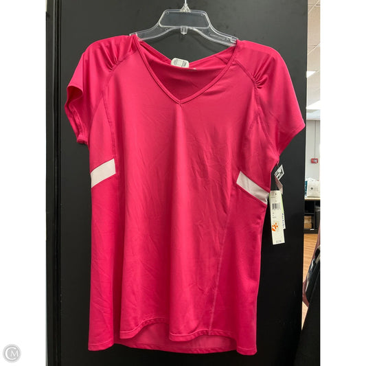 Athletic Top Short Sleeve By Mta Pro In Pink, Size: Xl