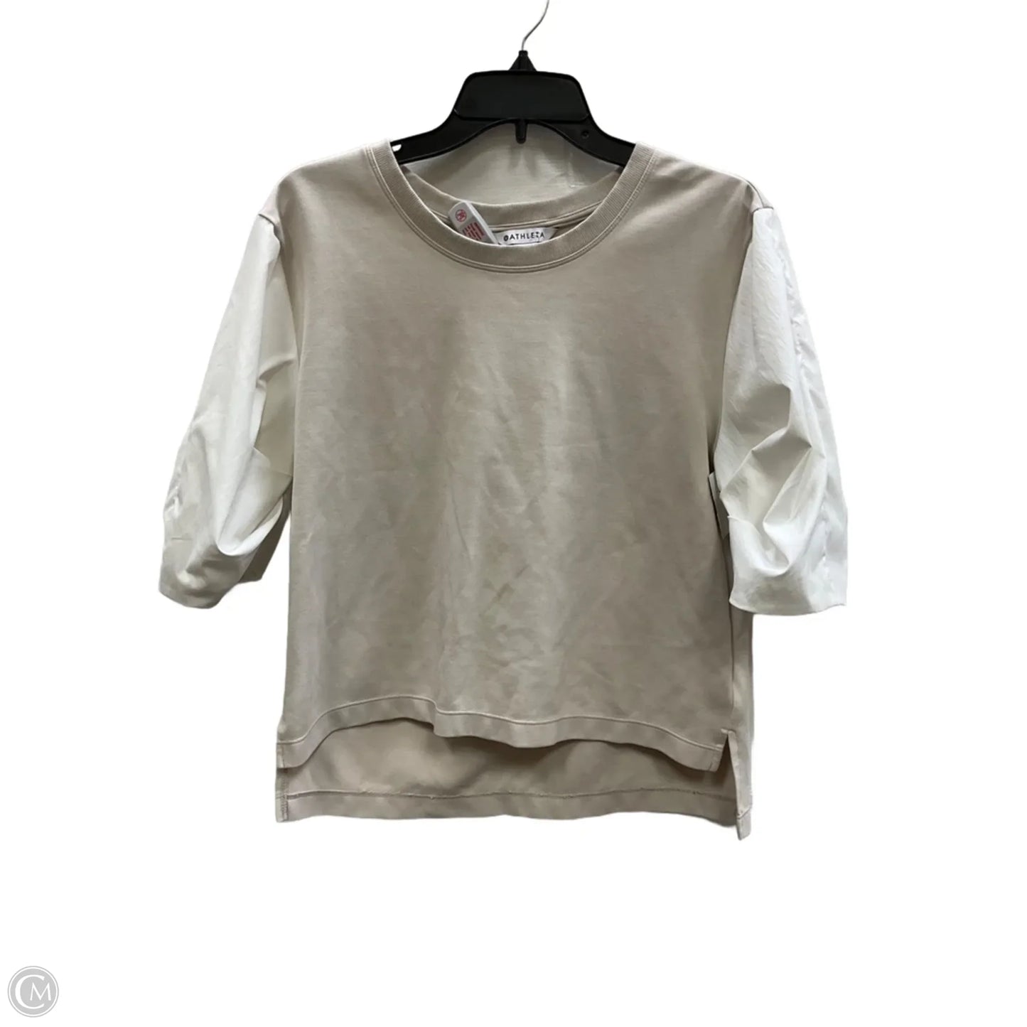 Top Short Sleeve By Athleta In Beige, Size: S