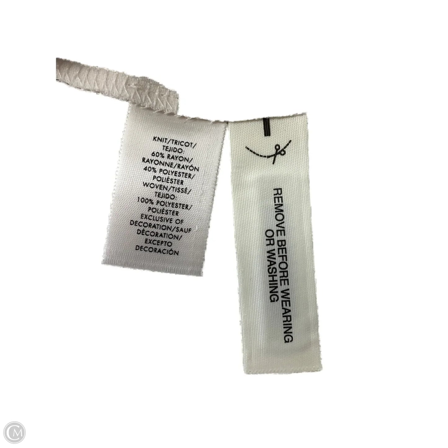 Top Long Sleeve By Ann Taylor In Blue & White, Size: M