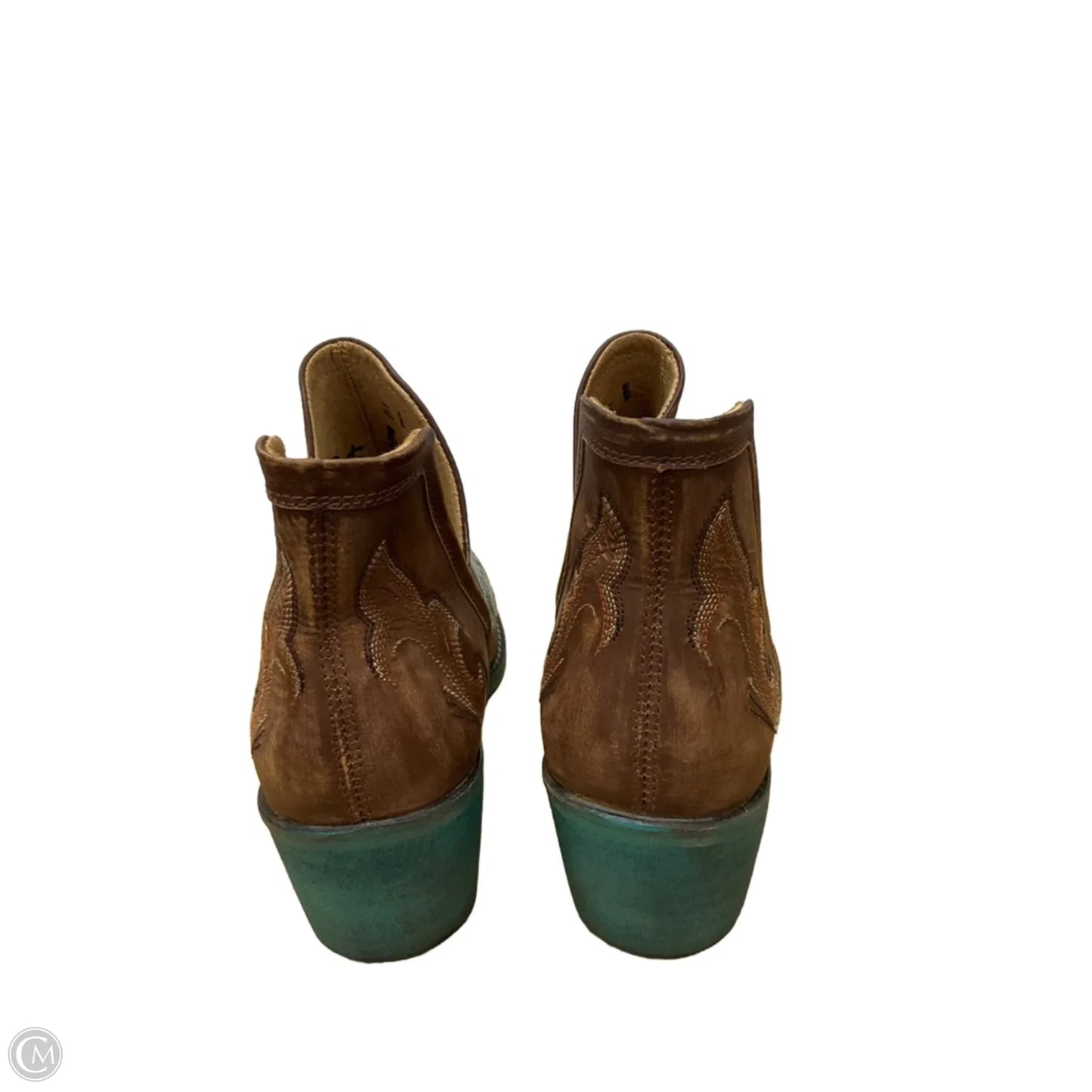 Boots Leather By Clothes Mentor In Blue & Brown, Size: 10