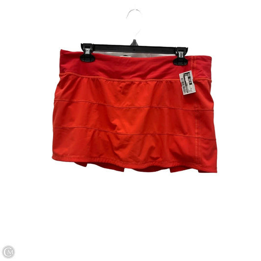 Athletic Skort By Lululemon In Red, Size: 12