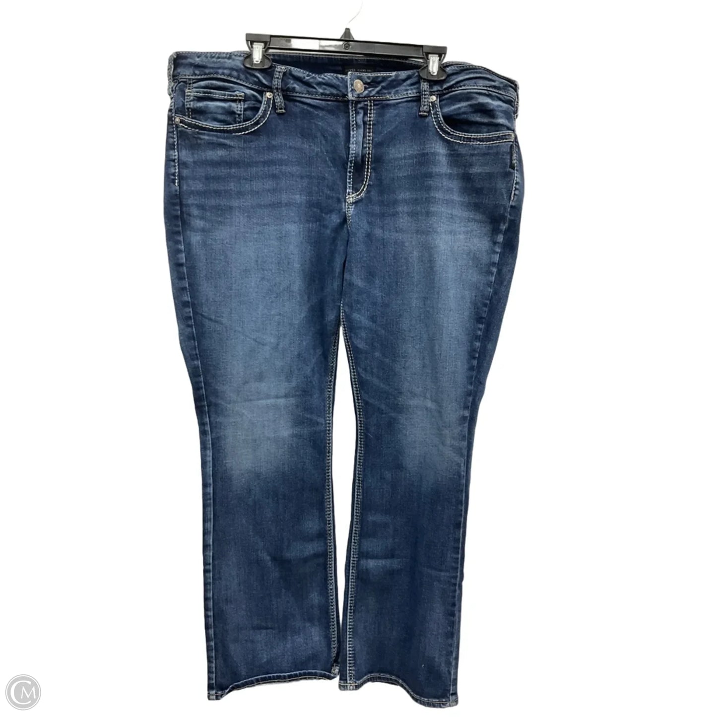 Jeans Boot Cut By Silver In Blue Denim, Size: 12