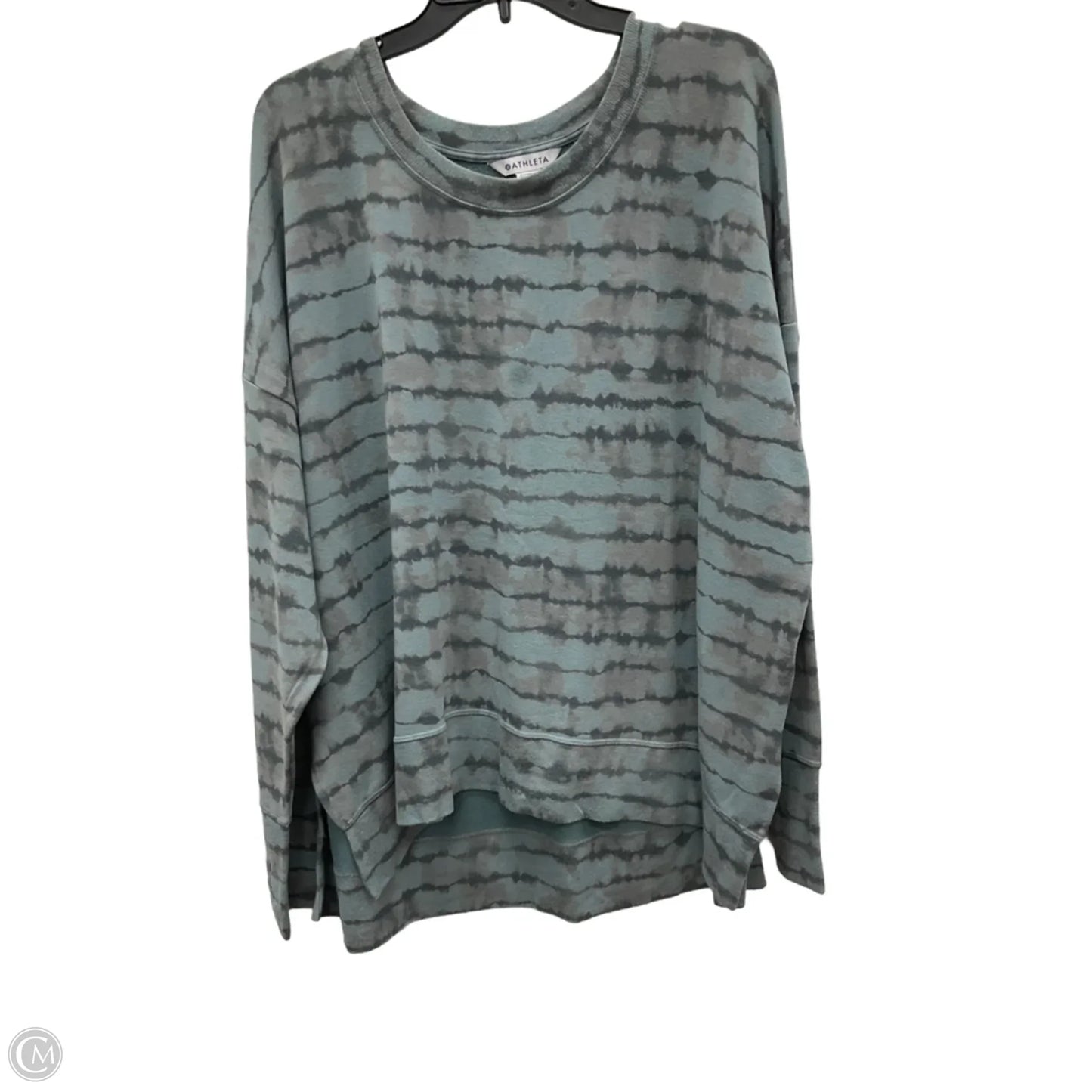 Athletic Top Long Sleeve Crewneck By Athleta In Tie Dye Print, Size: 2x