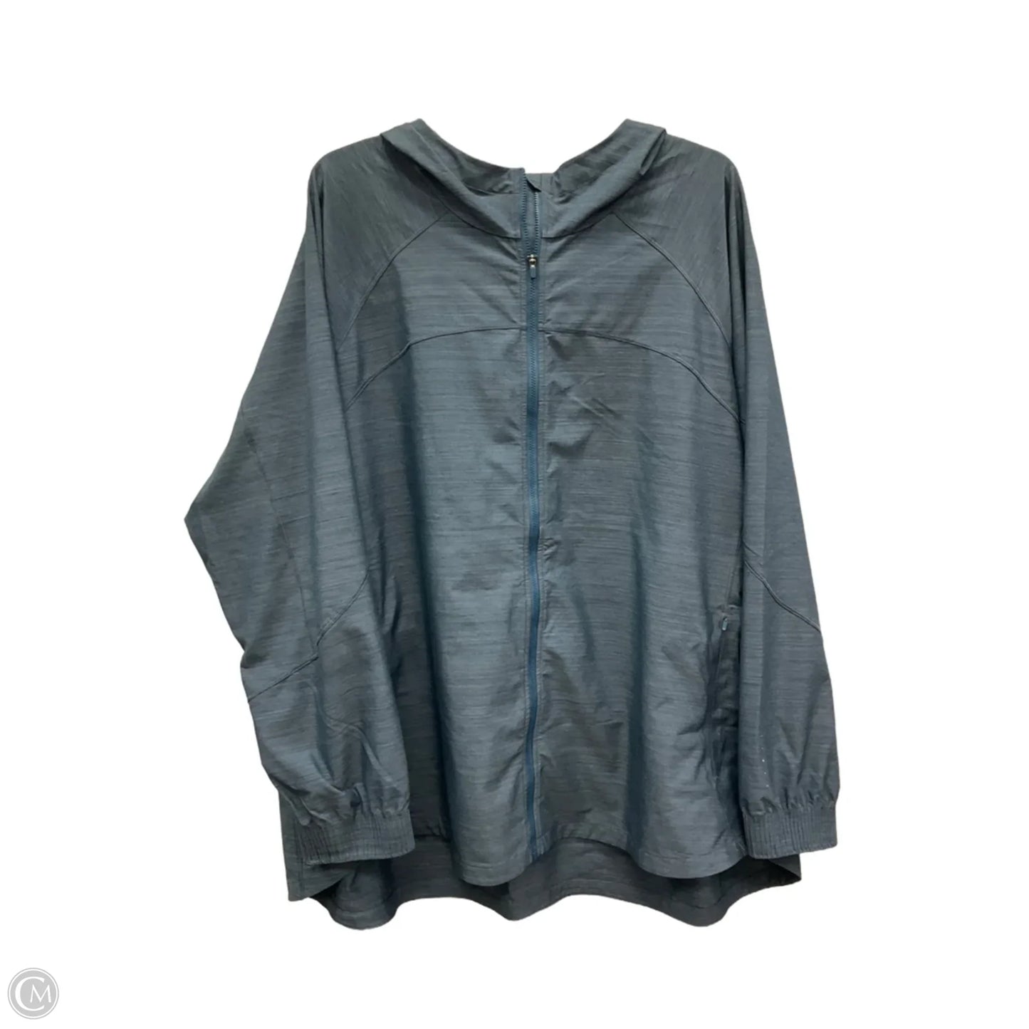 Athletic Jacket By Athleta In Blue, Size: 3x