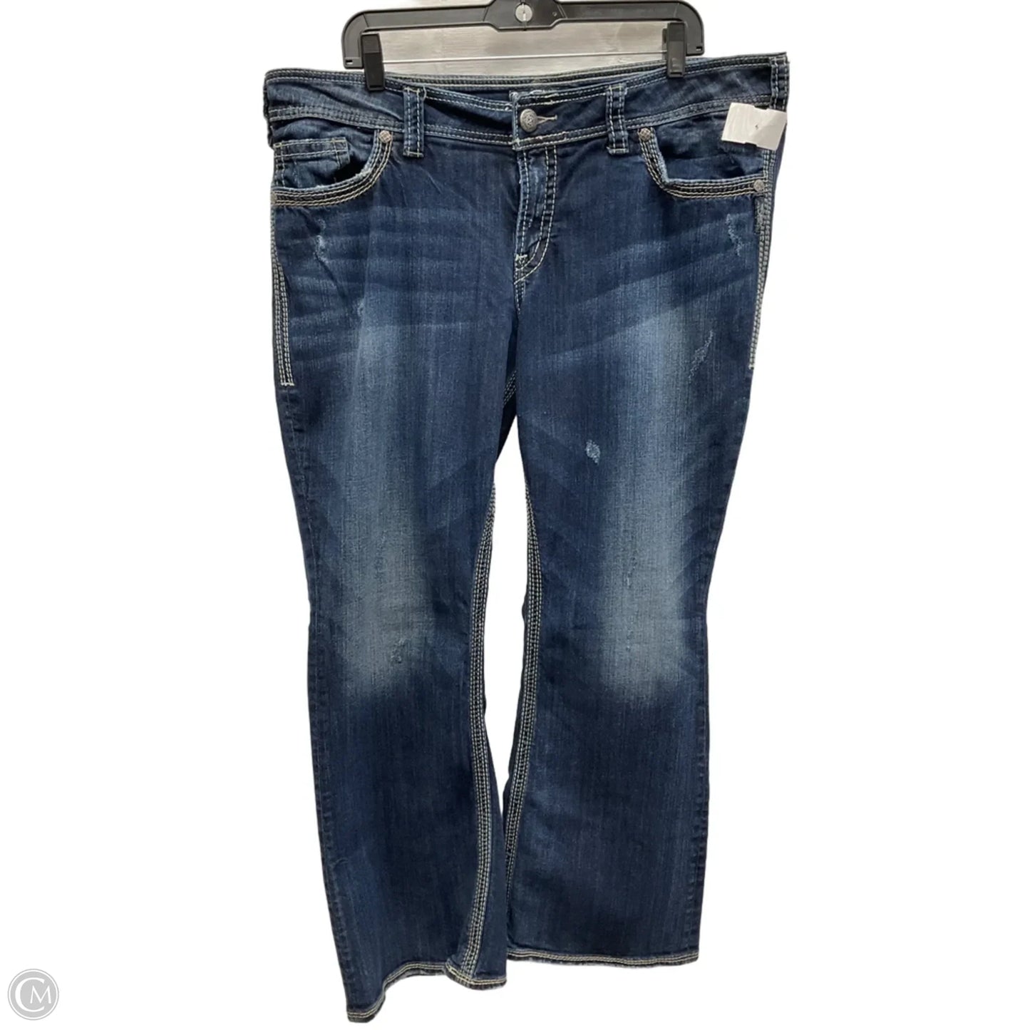 Jeans Straight By Silver In Blue Denim, Size: 18