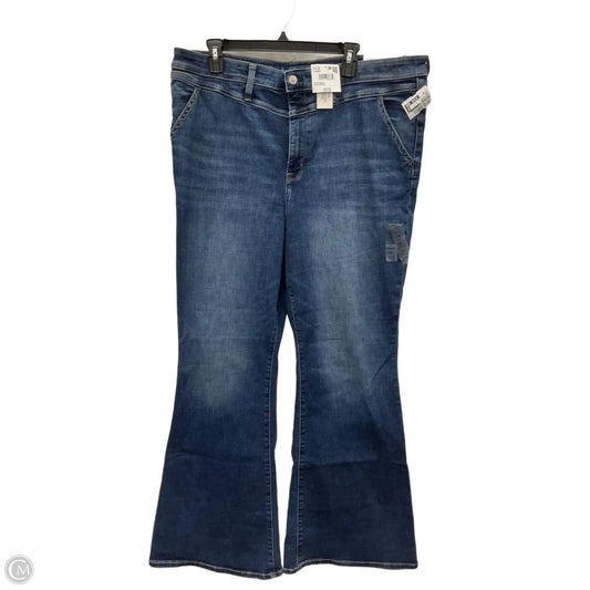 Jeans Flared By American Eagle In Blue Denim, Size: 20