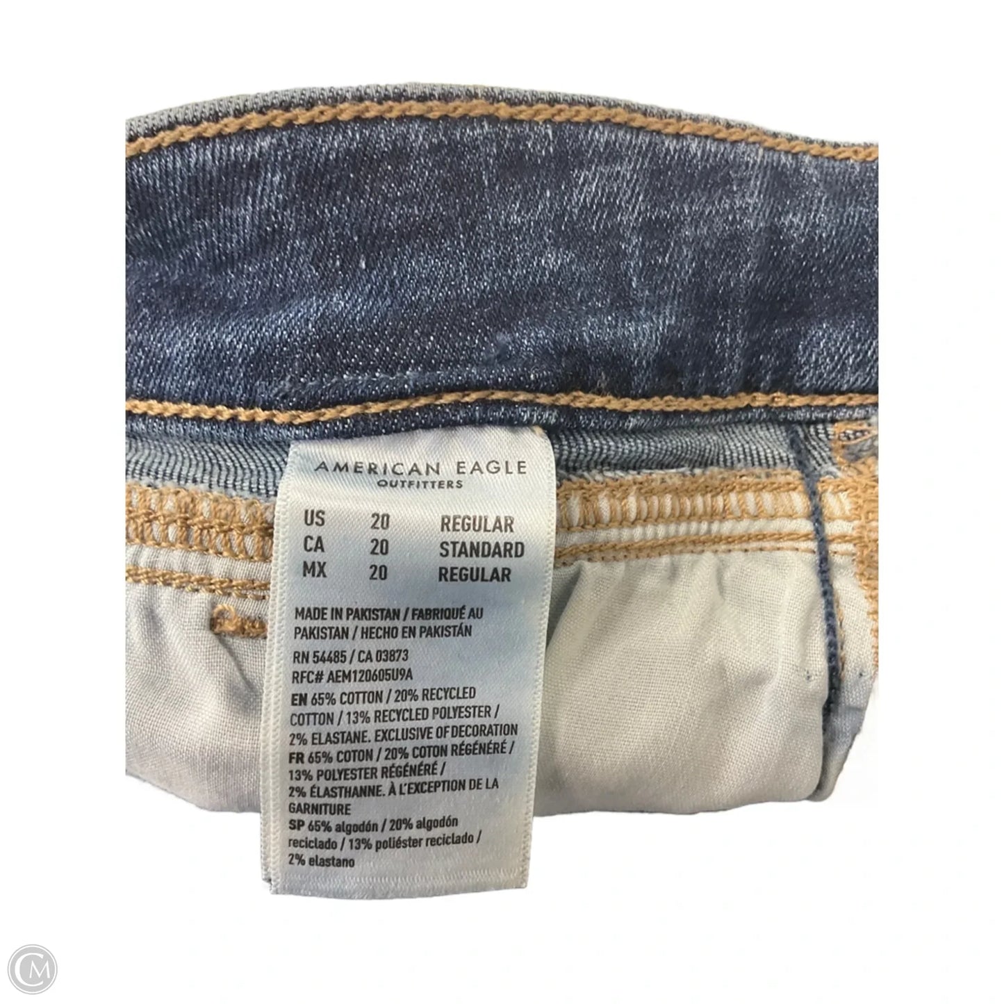 Jeans Flared By American Eagle In Blue Denim, Size: 20