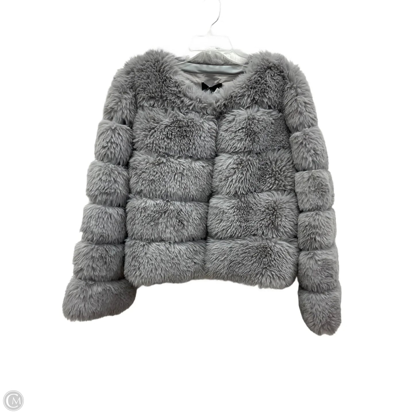 Coat Faux Fur & Sherpa By Clothes Mentor In Grey, Size: 3x