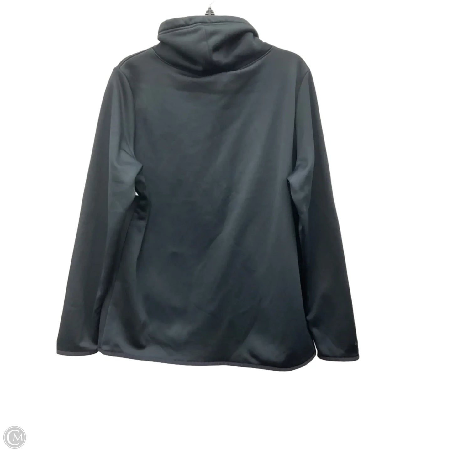 Athletic Top Long Sleeve Collar By Under Armour In Black, Size: Xl