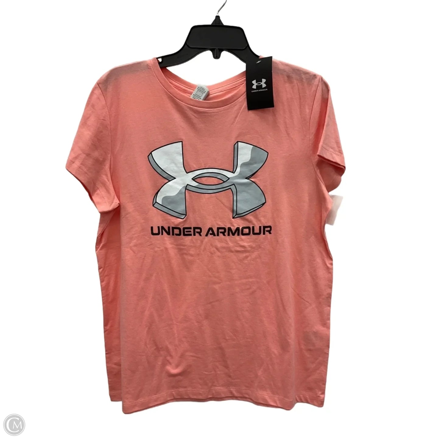 Athletic Top Short Sleeve By Under Armour In Pink, Size: L
