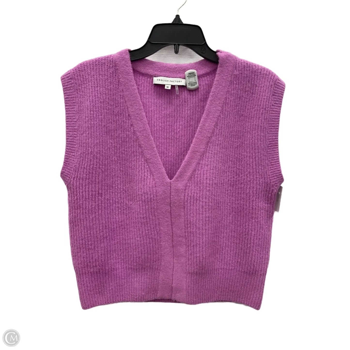 Vest Sweater By English Factory In Pink, Size: M