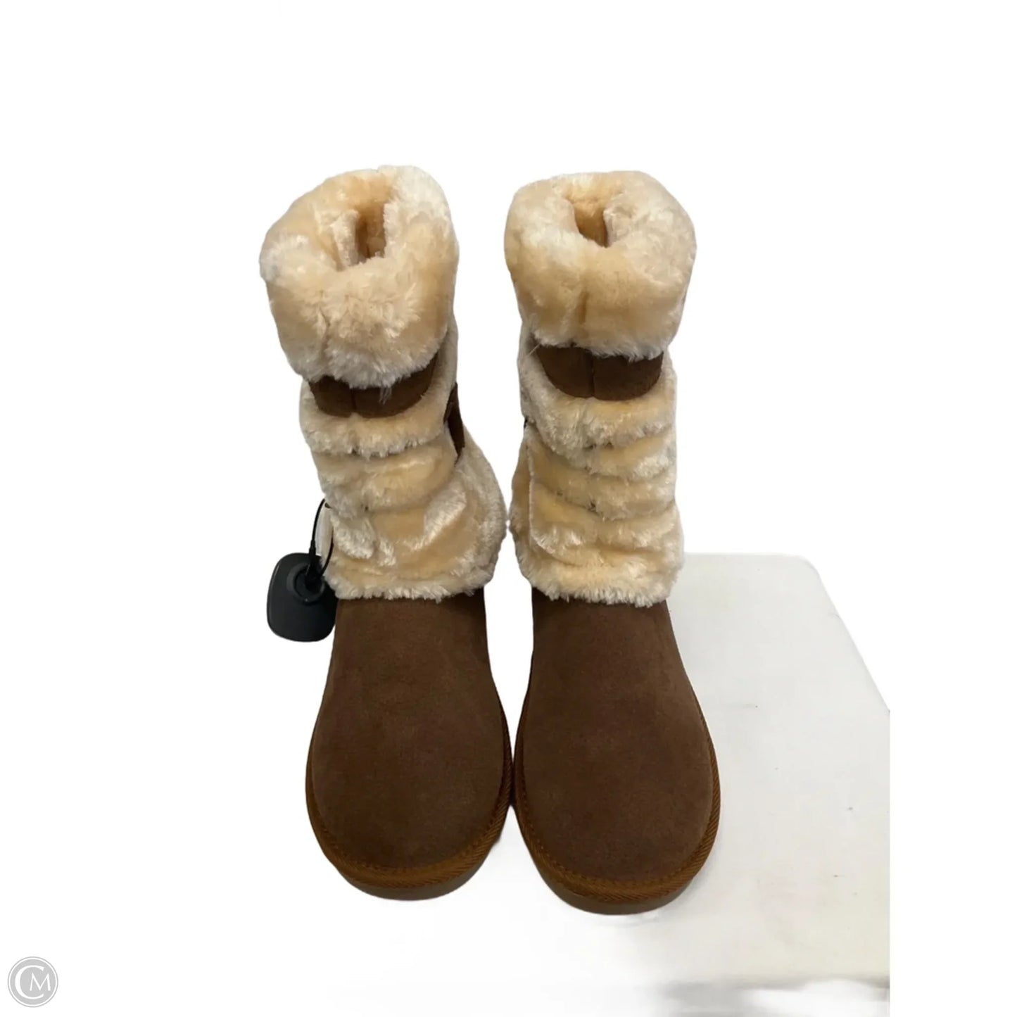 Boots Mid-calf Flats By Natural Reflections In Brown, Size: 8