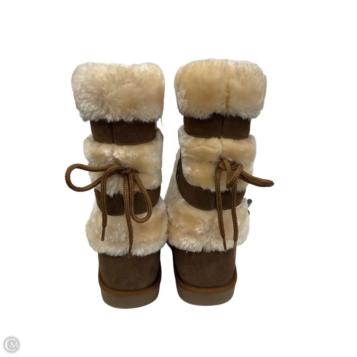 Boots Mid-calf Flats By Natural Reflections In Brown, Size: 8