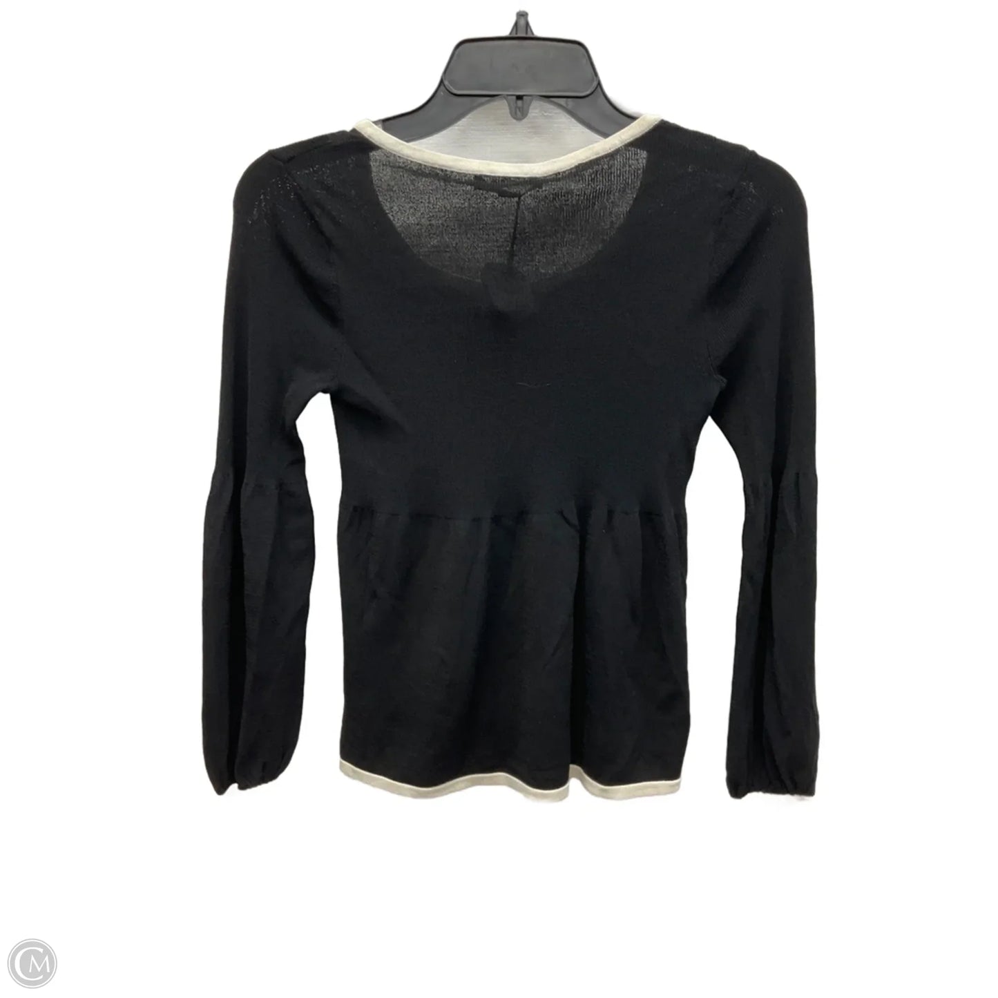 Top Long Sleeve By Anne Klein In Black, Size: S