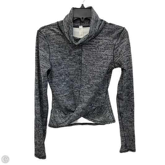 Athletic Top Long Sleeve Collar By Lululemon In Black, Size: 6