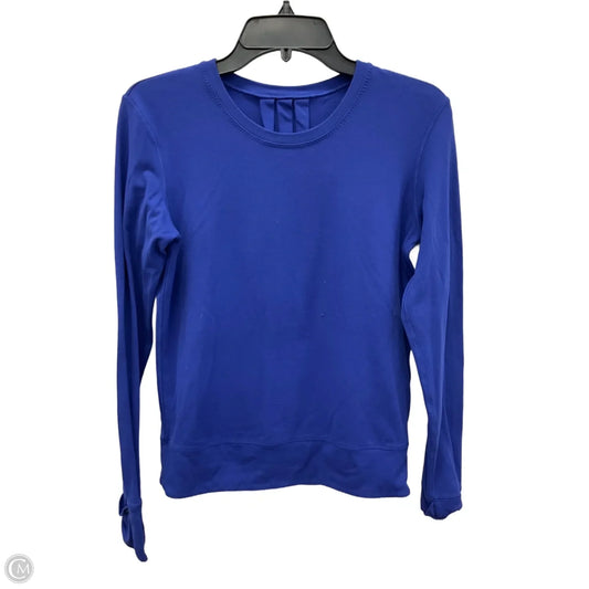 Athletic Top Long Sleeve Crewneck By Lululemon In Blue, Size: 4